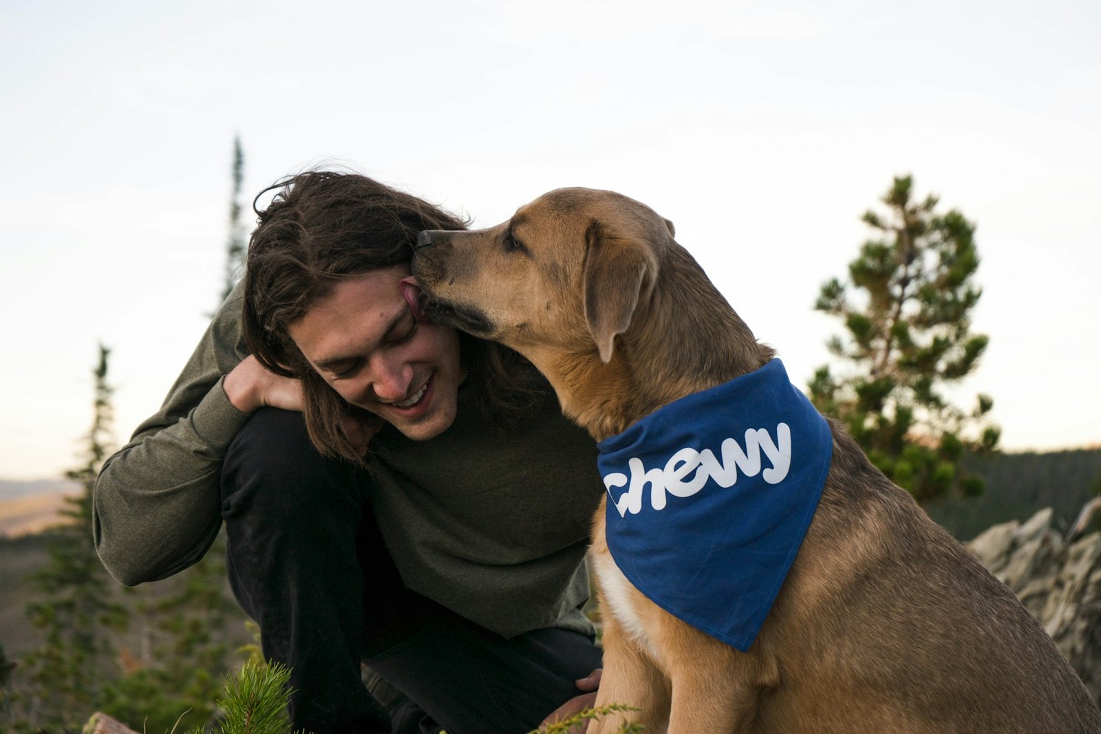 A dog owner holding a beloved companion close